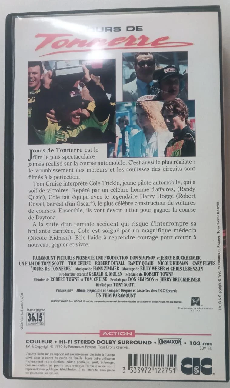 VHS Dagen van donder – Tom Cruise, Nicole Kidman, Robert Duvall – photo 4